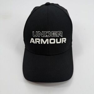 Under Armour Golf Hat Mens M/L Black ArmourVent Classic Fit Iso Chill Cap